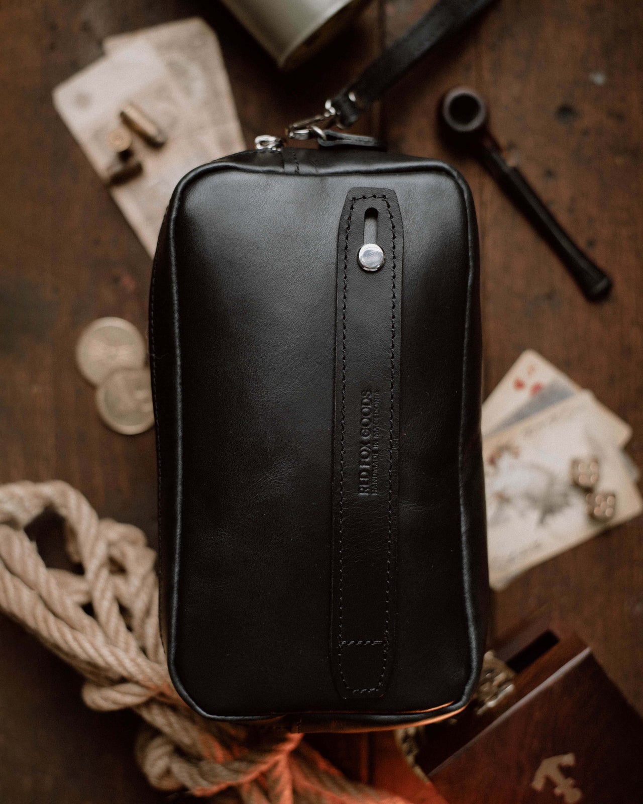 Clutch Bag II Black (Italian Waxy Cowhide)