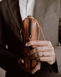 Thumbnail for Clutch Bag II Light Brown (Italian Waxy Cowhide)