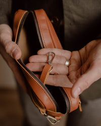 Thumbnail for Clutch Bag II Light Brown (Italian Waxy Cowhide)