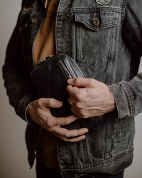 Thumbnail for Clutch Bag II Black (Italian Waxy Cowhide)