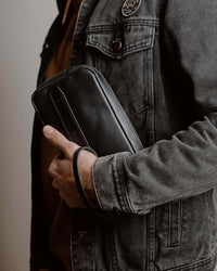 Thumbnail for Clutch Bag II Black (Italian Waxy Cowhide)