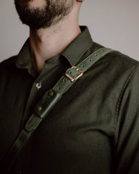 Thumbnail for Shoulder Bag XL - Green (Italian Waxy Cowhide)