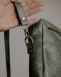 Thumbnail for Shoulder Bag XL - Green (Italian Waxy Cowhide)